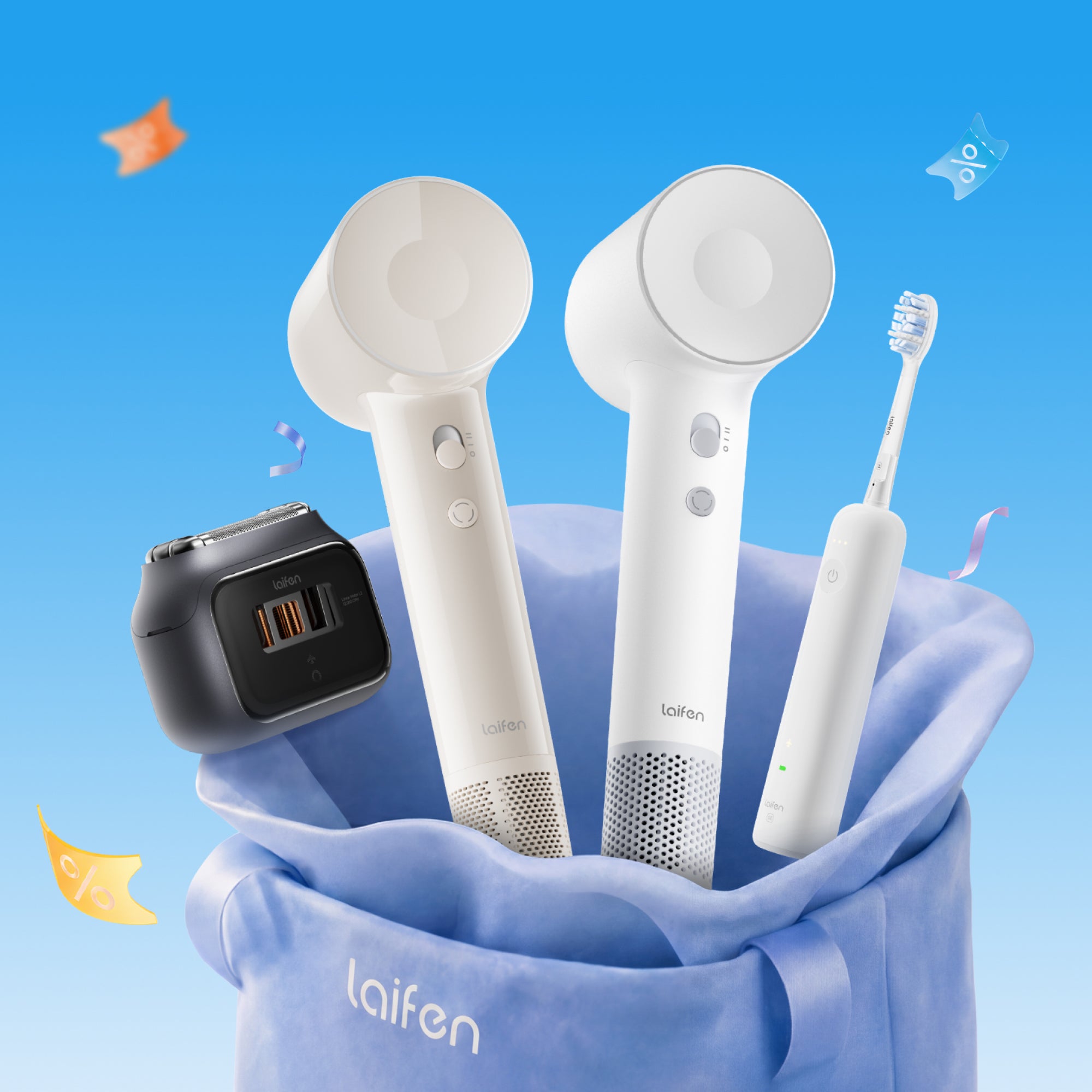 Laiifen 電動歯ブラシ 本体 ライトブルー Electric Toothbrushes for Gum Care, Whiten, & Deep Clean - Laifen