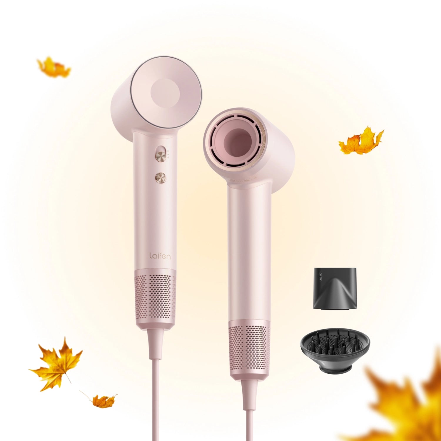 Fall bundle deal – Laifen Swift hair dryer in pink with diffuser