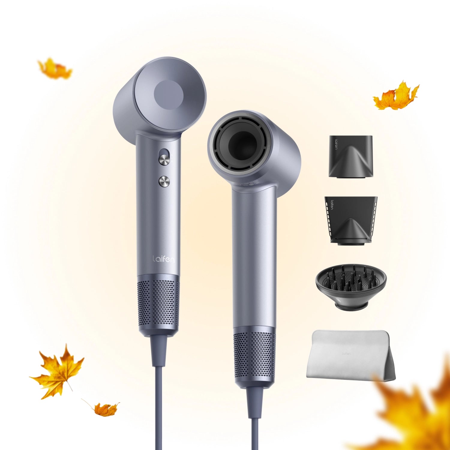Fall bundle deal – Laifen Swift Special hair dryer in silver with storage bag